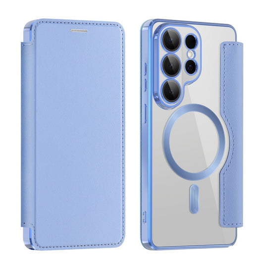 Etui MagSafe dla Samsung Galaxy S26 Ultra, Techsuit, SmartMag Book, Bleu