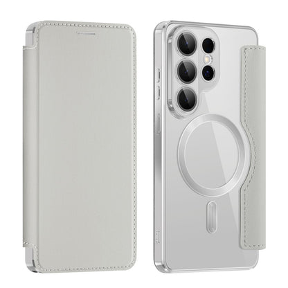 MagSafe Case for Samsung Galaxy S26 Ultra S948, Techsuit, SmartMag Book, Gray
