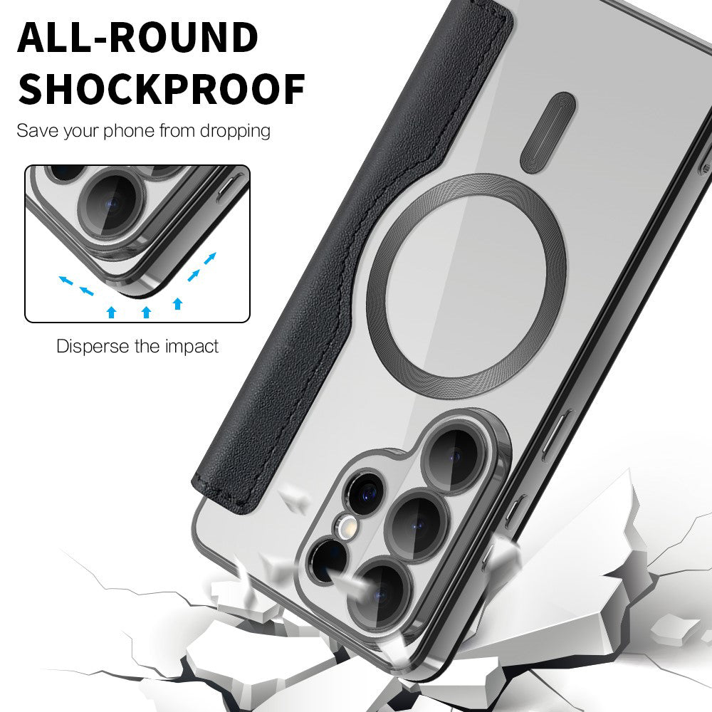 Etui MagSafe dla Samsung Galaxy S26 Ultra, Techsuit, SmartMag Book, Czarne