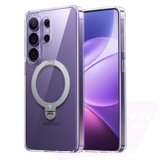 Etui MagSafe dla Samsung Galaxy S26 Ultra, Torras, Ostand Spin, Przezroczyste
