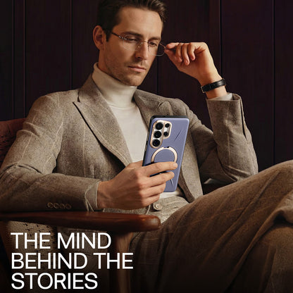 Etui MagSafe dla Samsung Galaxy S26 Ultra, Torras, QPRO Leather, Fioletowy