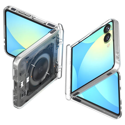 Etui MagSafe dla Samsung Galaxy Z Flip7 F766, Spigen, Ultra Hybrid Pro Neo One, Przezroczyste ACS09560