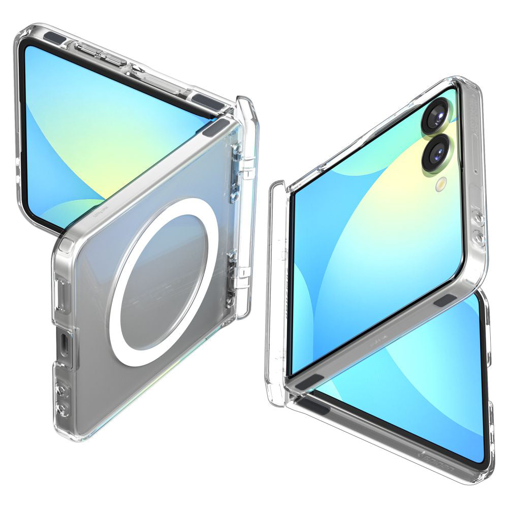 Etui MagSafe dla Samsung Galaxy Z Flip7 F766, Spigen, Ultra Hybrid Pro, Przezroczyste ACS09559
