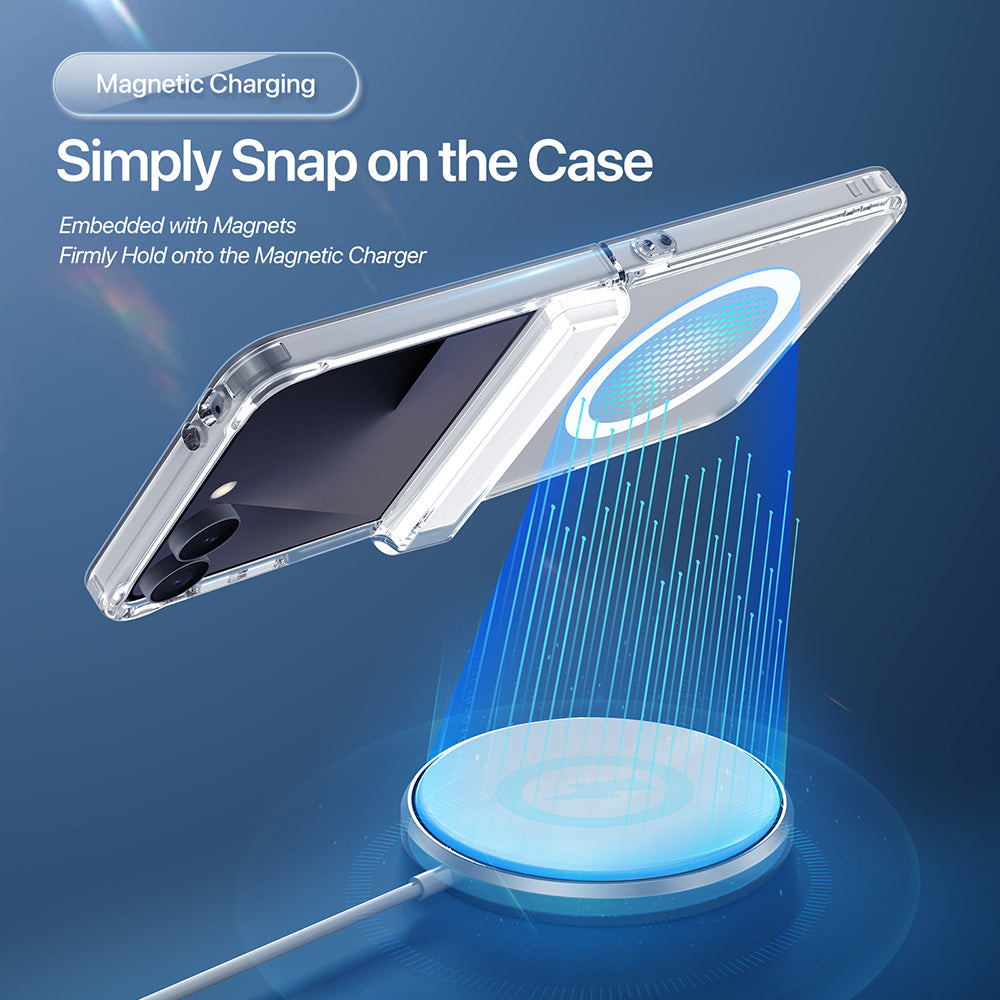 Etui MagSafe do Samsung Galaxy Z Flip8 F776, DUX DUCIS, Klin, Przezroczyste