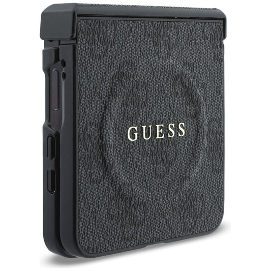 Etui MagSafe do Samsung Galaxy Z Flip8 F776, Guess, 4G Leather Classic, Czarny
