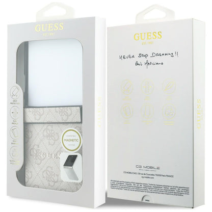 Etui MagSafe do Samsung Galaxy Z Flip8 F776, Guess, 4G Leather Classic, Różowe