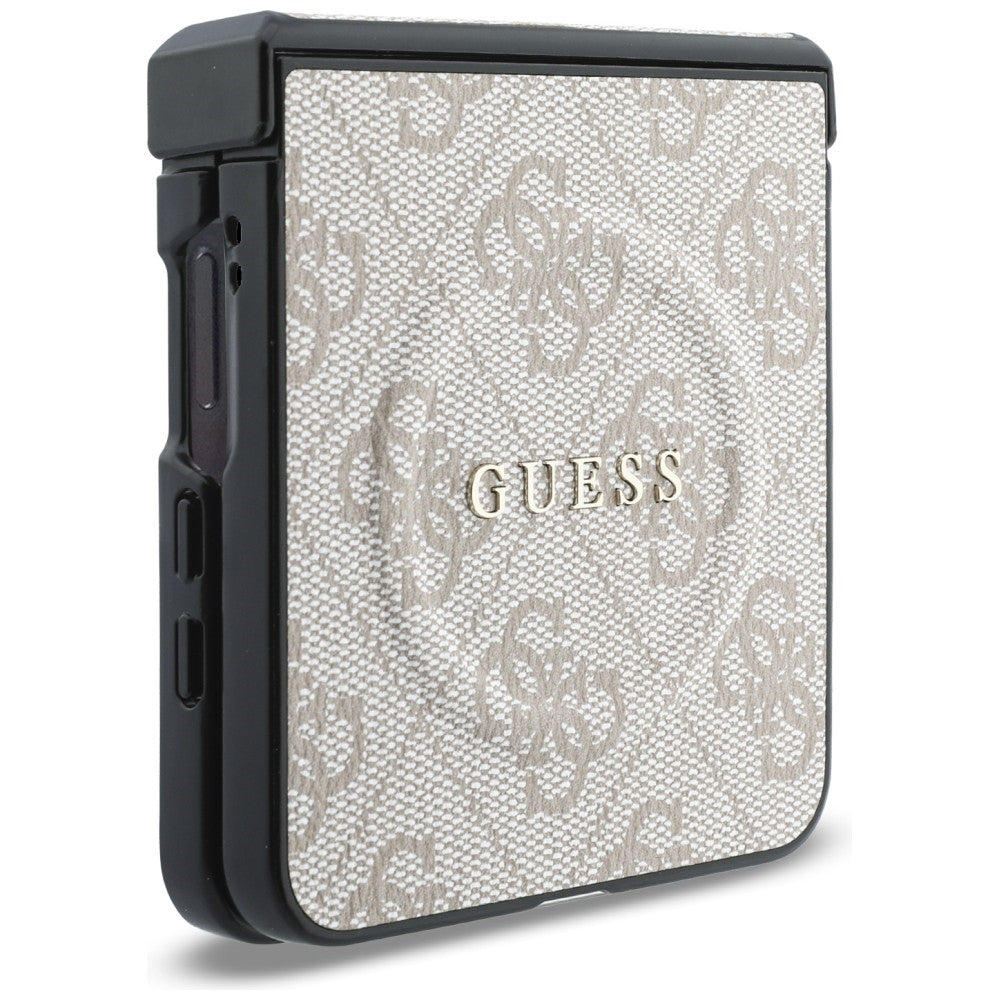 Etui MagSafe do Samsung Galaxy Z Flip8 F776, Guess, 4G Leather Classic, Różowe