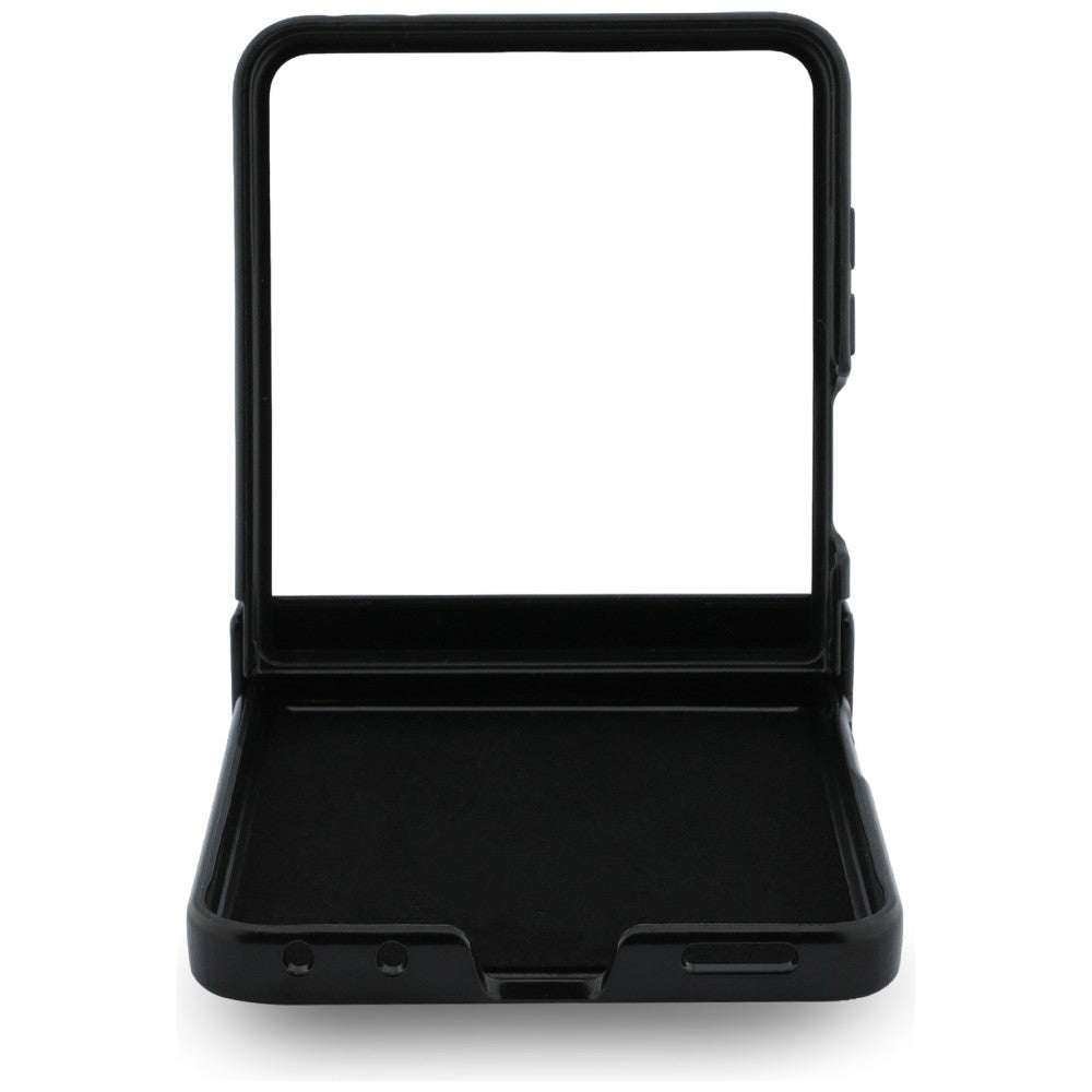 MagSafe Case for Samsung Galaxy Z Flip8 F776, Guess, Ring Stand Grained Classic Logo, Beige