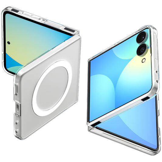 Etui MagSafe do Samsung Galaxy Z Flip8 F776, Spigen, Air Skin, Przezroczyste Białe ACS11521