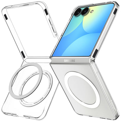 MagSafe Case for Samsung Galaxy Z Flip8 F776, Spigen, Air Skin, Clear White ACS11521