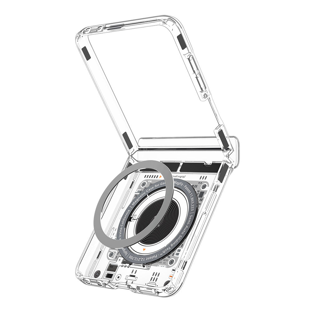 Etui MagSafe do Samsung Galaxy Z Flip8 F776, Spigen, Ultra Hybrid Pro Neo One, Przezroczyste ACS11525
