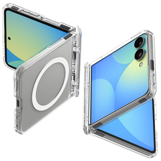 Etui MagSafe do Samsung Galaxy Z Flip8 F776, Spigen, Ultra Hybrid Pro, Przezroczyste Białe ACS11524