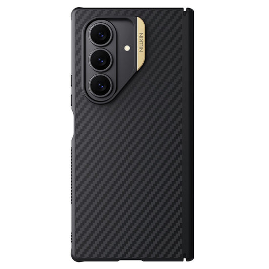 MagSafe Case for Samsung Galaxy Z Fold7 F966, Nillkin, Synthetic Fiber Pro, Black Gold