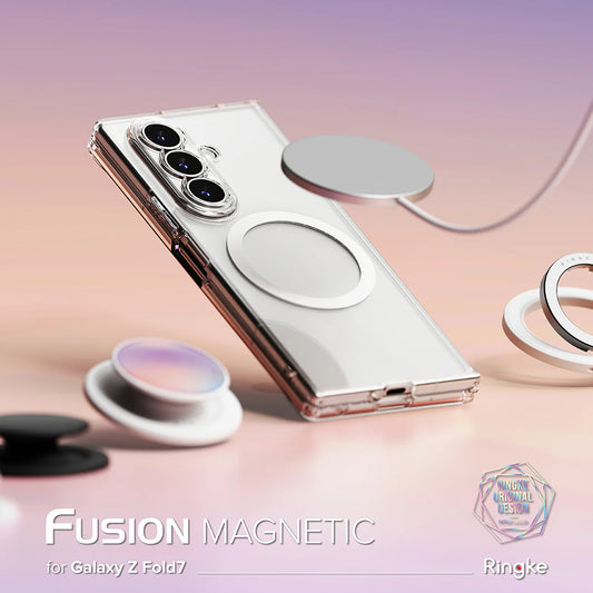 Etui MagSafe do Samsung Galaxy Z Fold7 F966, Ringke, Fusion, Przezroczyste