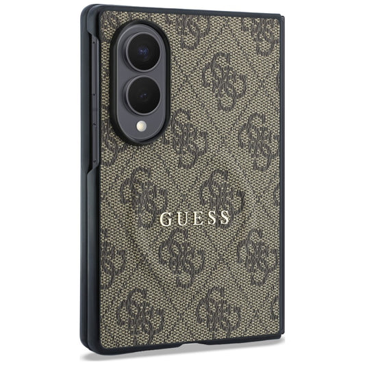 Etui MagSafe do Samsung Galaxy Z Fold8 F971, Guess, 4G Leather Classic, Brązowy