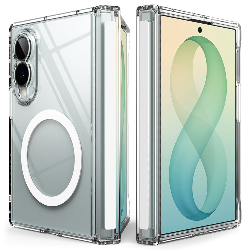 MagSafe Case for Samsung Galaxy Z Fold8 F971, Ringke, Fusion Flap, Transparent