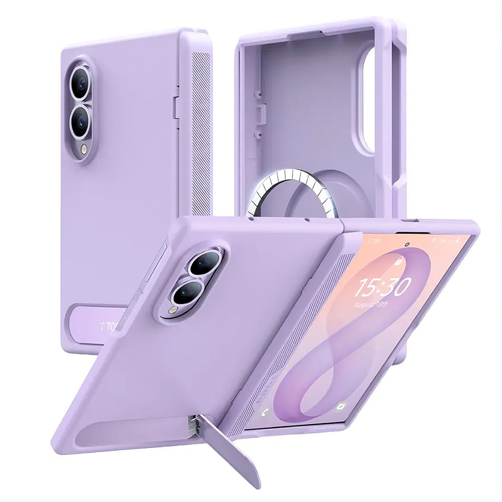 Etui MagSafe do Samsung Galaxy Z Fold8 F971, Torras, Ostand L1 Guardian, Jasnofioletowy