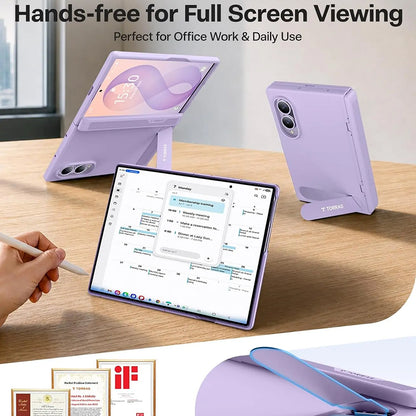Etui MagSafe do Samsung Galaxy Z Fold8 F971, Torras, Ostand L1 Guardian, Jasnofioletowy