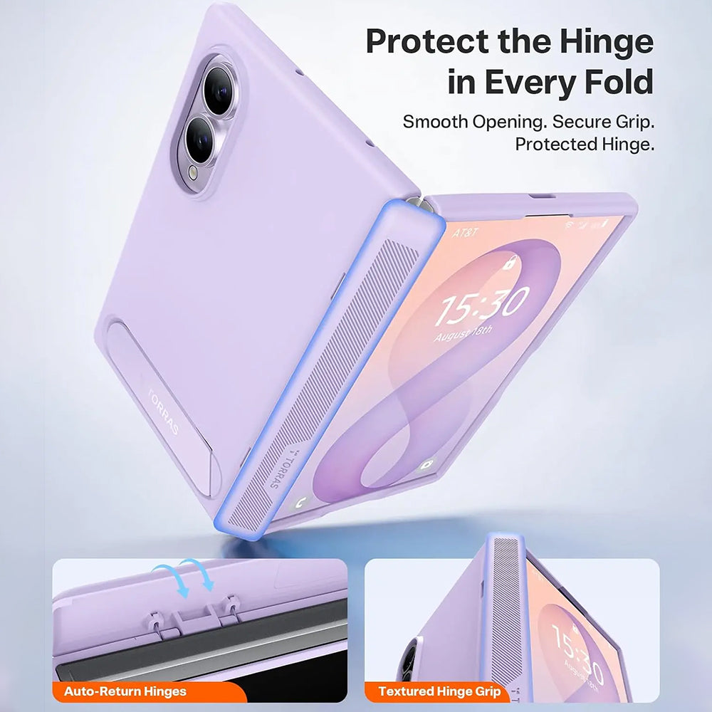 Etui MagSafe do Samsung Galaxy Z Fold8 F971, Torras, Ostand L1 Guardian, Jasnofioletowy
