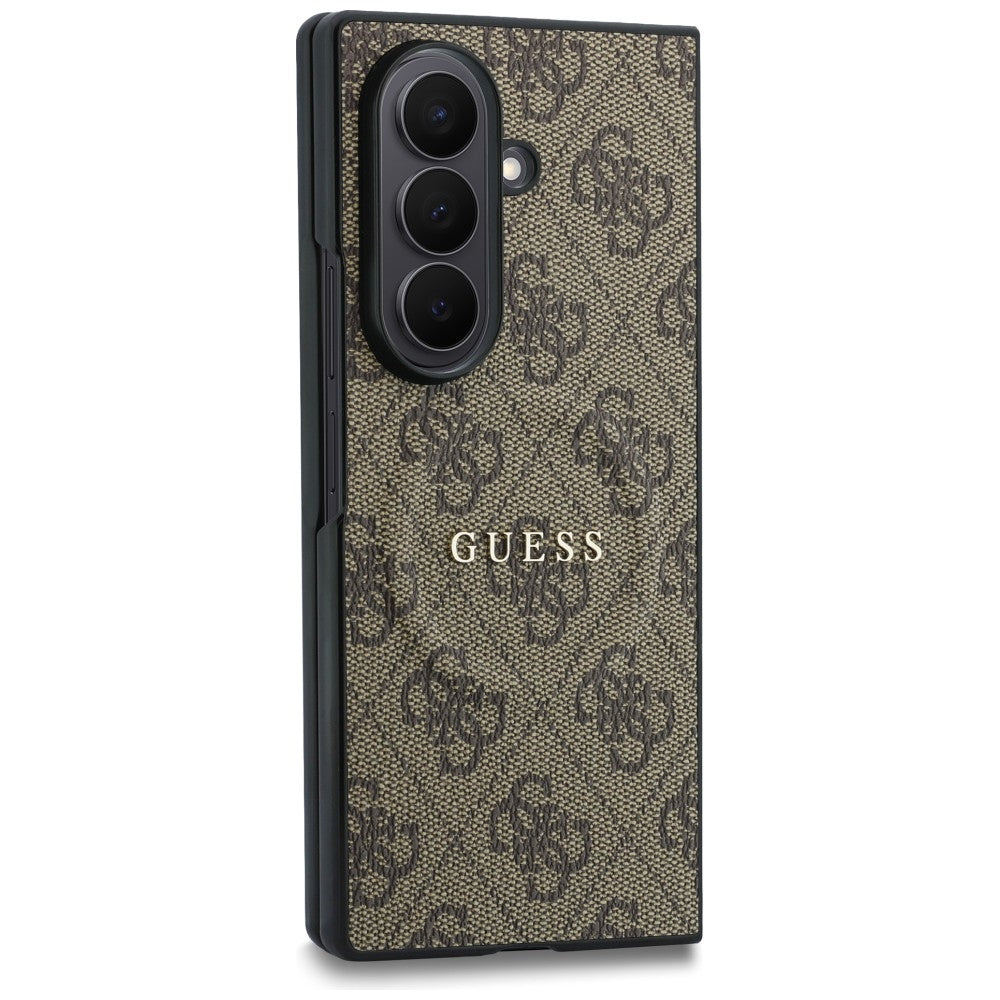 Etui MagSafe do Samsung Galaxy Z Fold8 Ultra F976, Guess, 4G Leather Classic, Brązowe