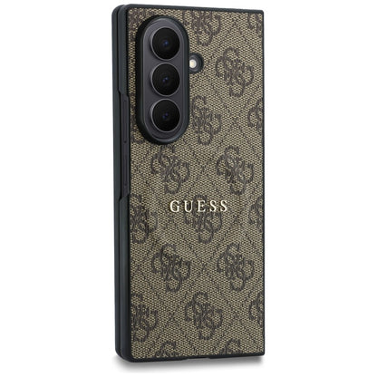 Etui MagSafe do Samsung Galaxy Z Fold8 Ultra F976, Guess, 4G Leather Classic, Brązowe