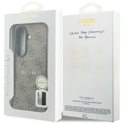 Etui MagSafe do Samsung Galaxy Z Fold8 Ultra F976, Guess, 4G Leather Classic, Brązowe