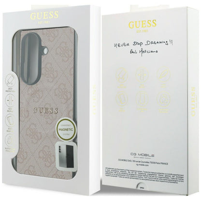 Etui MagSafe do Samsung Galaxy Z Fold8 Ultra F976, Guess, 4G Leather Classic, Różowe