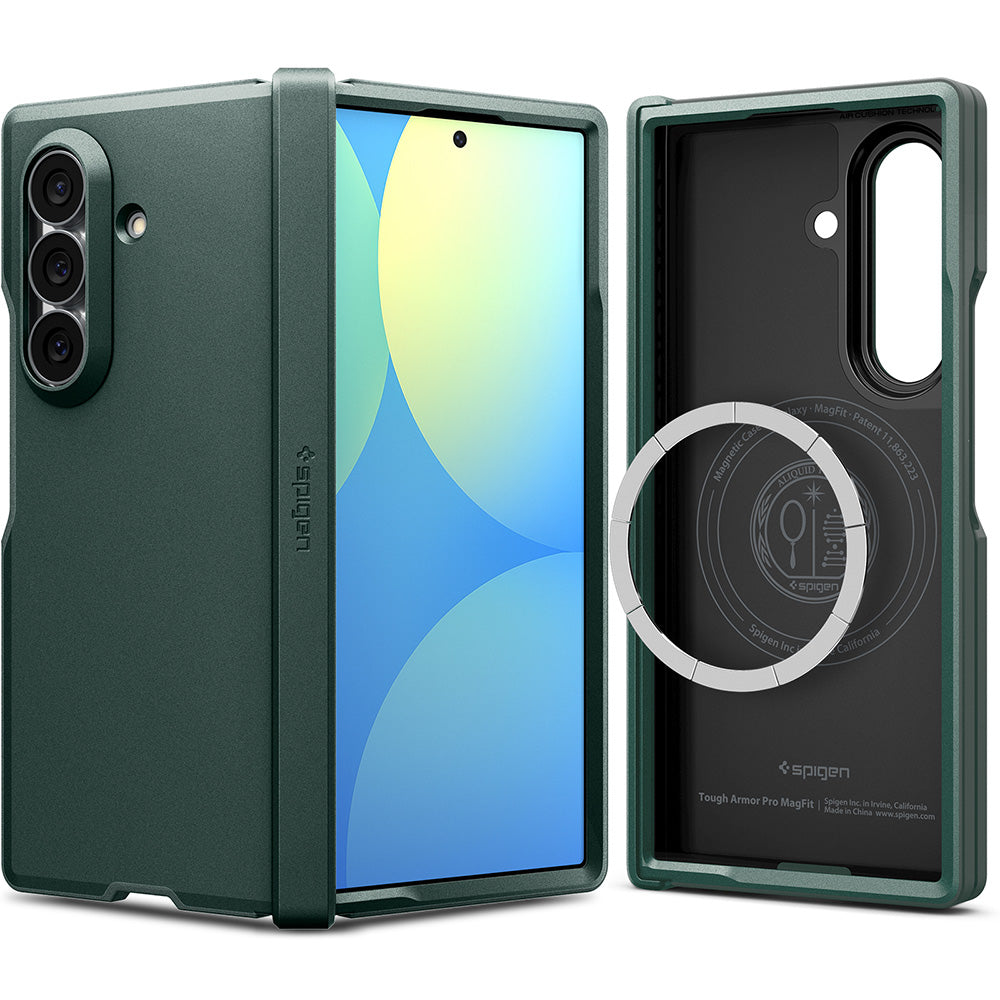 MagSafe Case for Samsung Galaxy Z Fold8 Ultra F976, Spigen, Tough Armor Pro, Green ACS11851