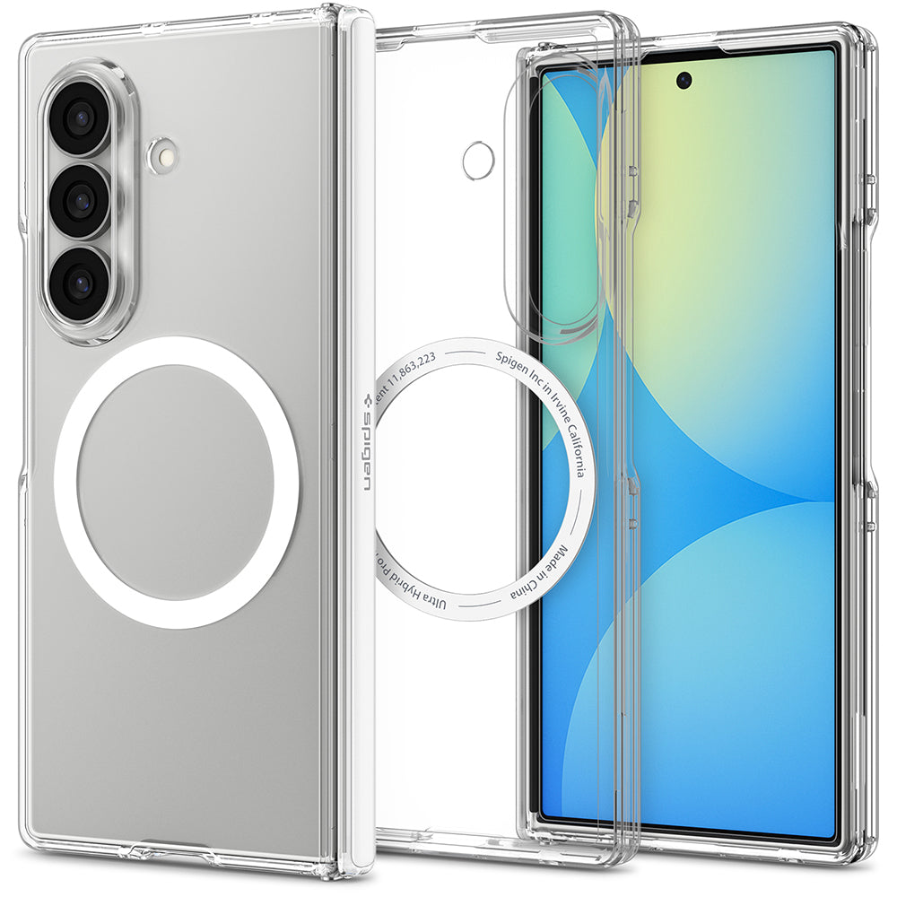 Etui MagSafe do Samsung Galaxy Z Fold8 Ultra F976, Spigen, Ultra Hybrid Pro, Przezroczyste Białe ACS11506