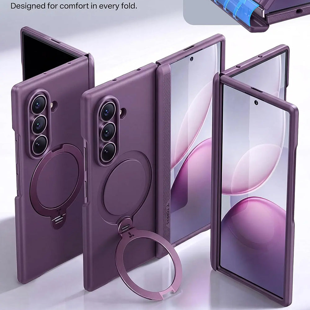 MagSafe Case for Samsung Galaxy Z Fold8 Ultra F976, Torras, Ostand Q3 Spin, Purple