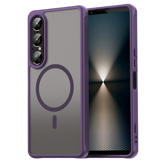Etui MagSafe do Sony Xperia 1 VII, Techsuit, HaloFrost II, Fioletowy