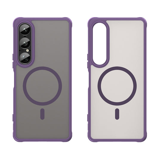 Etui MagSafe do Sony Xperia 1 VII, Techsuit, HaloFrost II, Fioletowy