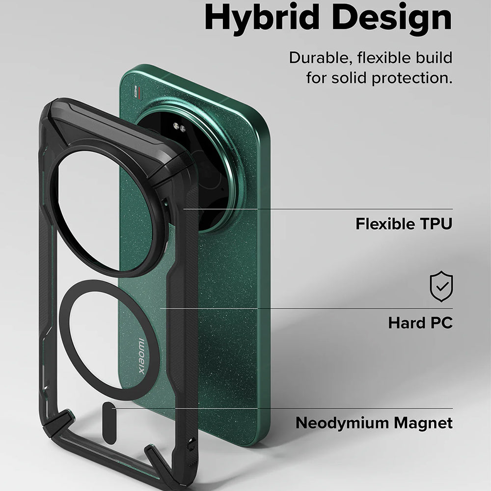 Etui MagSafe do Xiaomi 17 Ultra, Ringke, Fusion X, czarne