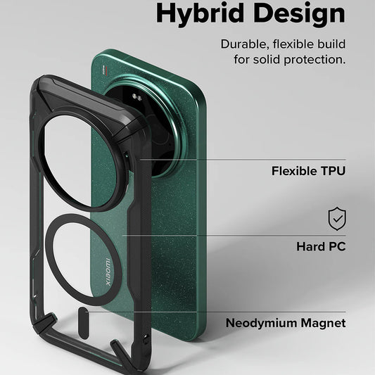 Etui MagSafe do Xiaomi 17 Ultra, Ringke, Fusion X, czarne