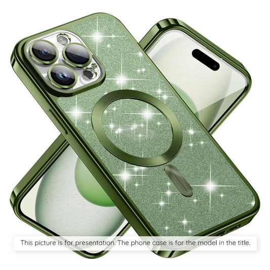 Etui MagSafe do Xiaomi 17T Pro, Techsuit, Luxury Glitter, Ciemnozielony
