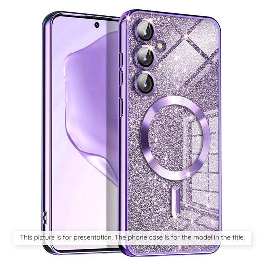 Etui MagSafe do Xiaomi 17T, Techsuit, Luxury Glitter, Jasnofioletowe