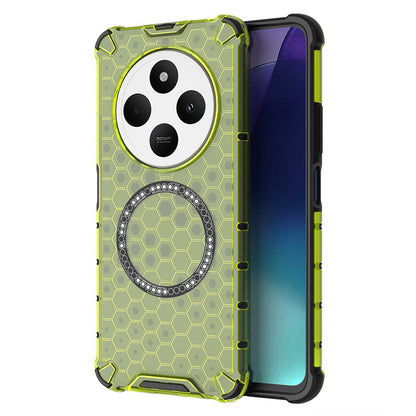 Etui MagSafe do Xiaomi Poco C75 / Redmi 14C, Techsuit, HoneyComb Shield, Zielony
