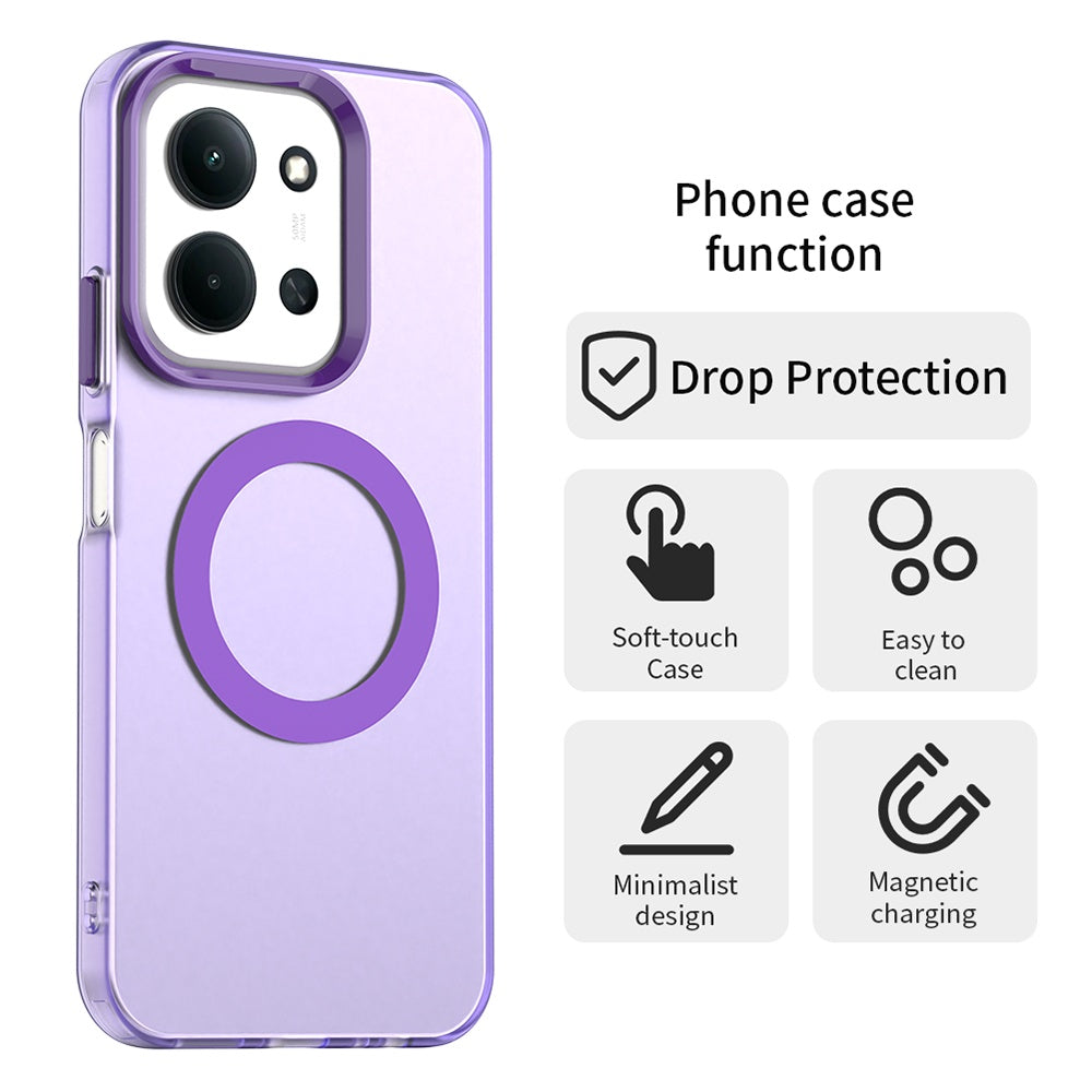 Etui MagSafe do Xiaomi Poco C85 4G / Redmi 15C 5G / 15C 4G, Techsuit, CandyCase, Fioletowy