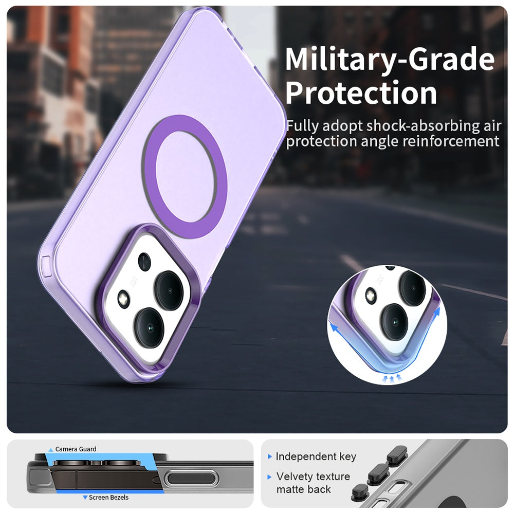 Etui MagSafe do Xiaomi Poco C85 4G / Redmi 15C 5G / 15C 4G, Techsuit, CandyCase, Fioletowy