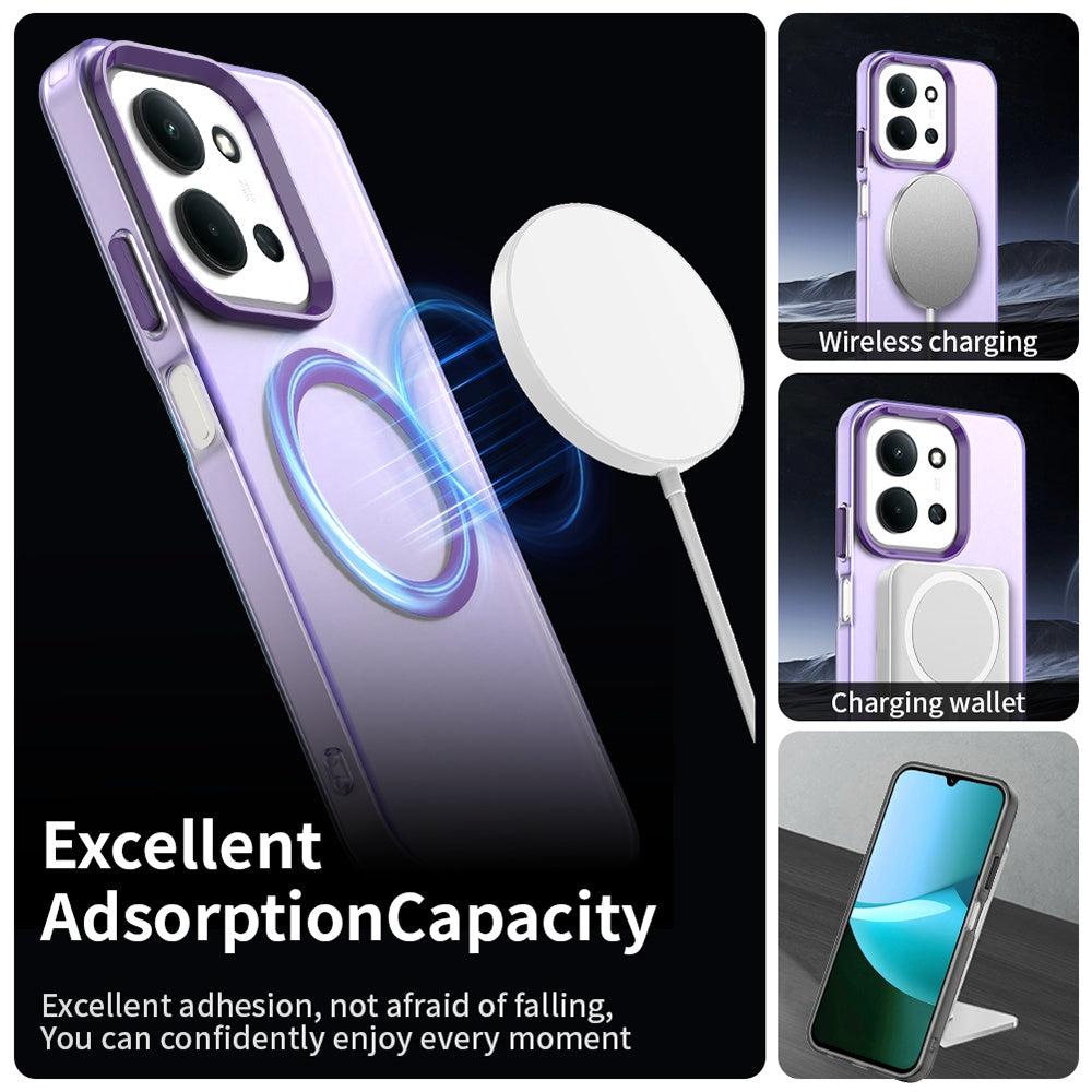 Etui MagSafe do Xiaomi Poco C85 4G / Redmi 15C 5G / 15C 4G, Techsuit, CandyCase, Fioletowy