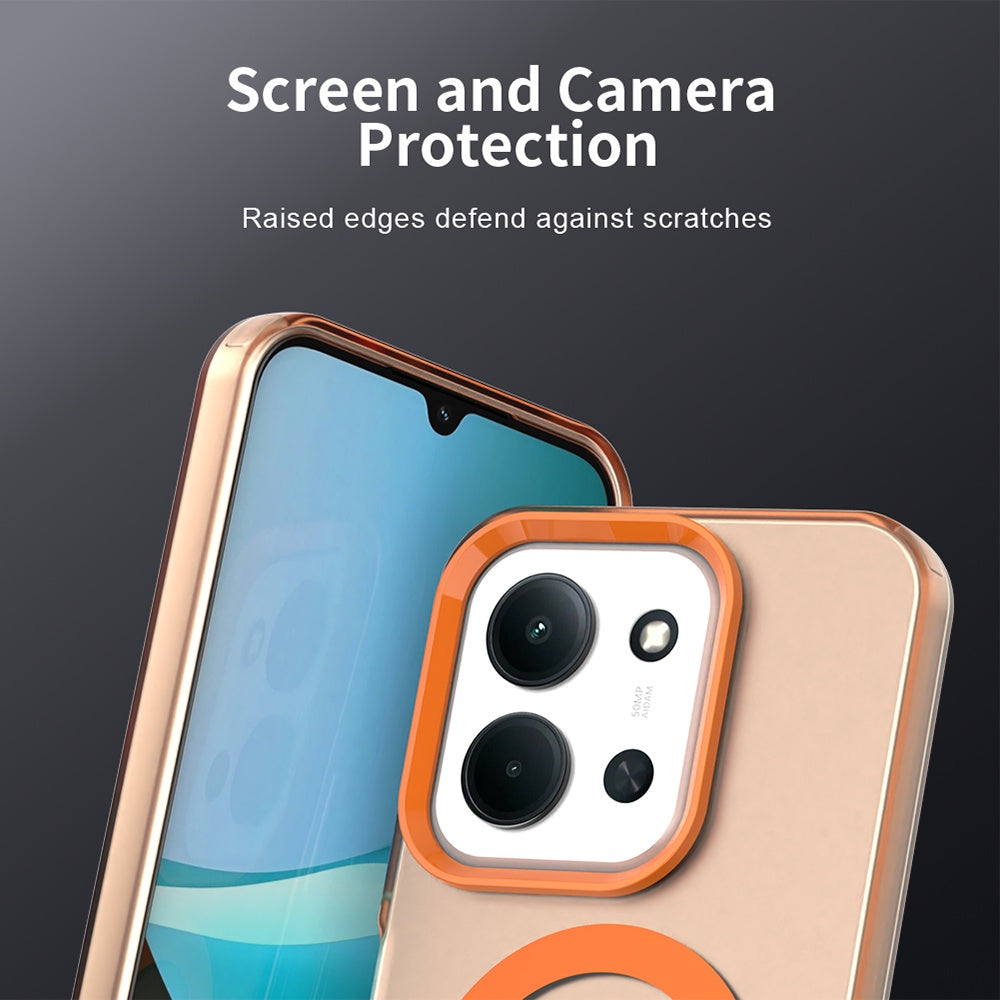 Etui MagSafe do Xiaomi Poco C85 4G / Redmi 15C 5G / 15C 4G, Techsuit, CandyCase, Pomarańczowe