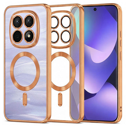 Etui MagSafe do Xiaomi Poco M8 / Redmi Note 15 5G / Note 15 4G, Techsuit, Luxury Crystal, Pomarańczowe
