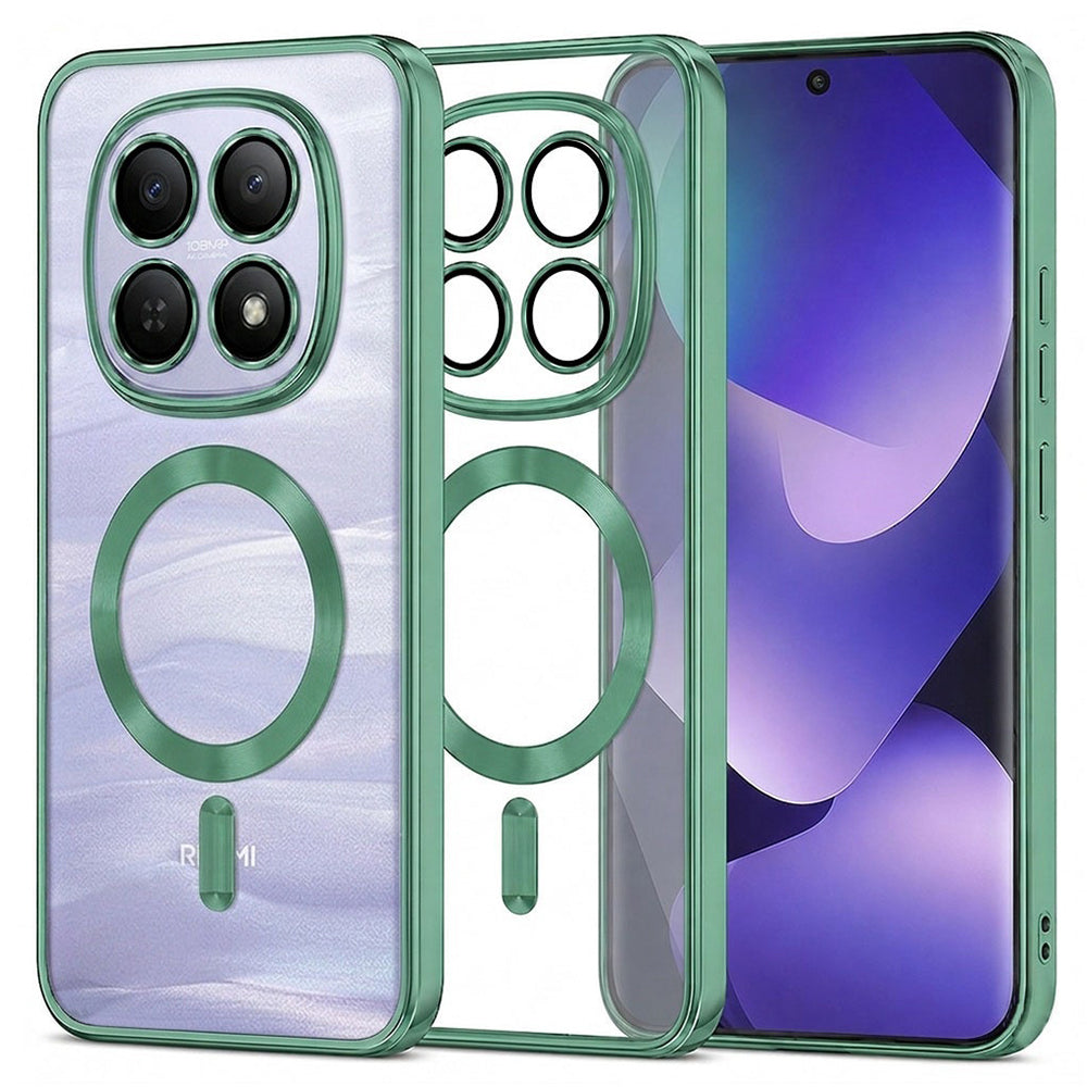 Etui MagSafe do Xiaomi Poco M8 / Redmi Note 15 5G / Note 15 4G, Techsuit, Luxury Crystal, Jasnozielony