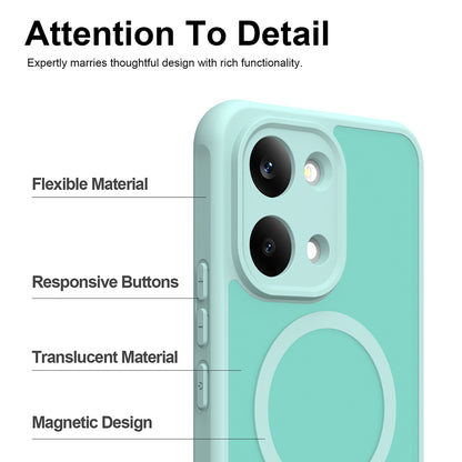 MagSafe Case for Xiaomi Poco X8 Pro Max, Techsuit, HaloFrost II, Light Green