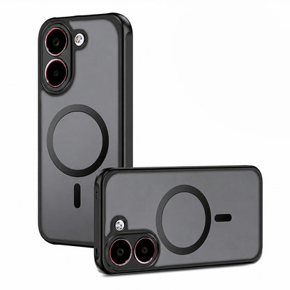 Etui MagSafe do Xiaomi Poco X8 Pro, Techsuit, PureFrost, Czarna Satynowa
