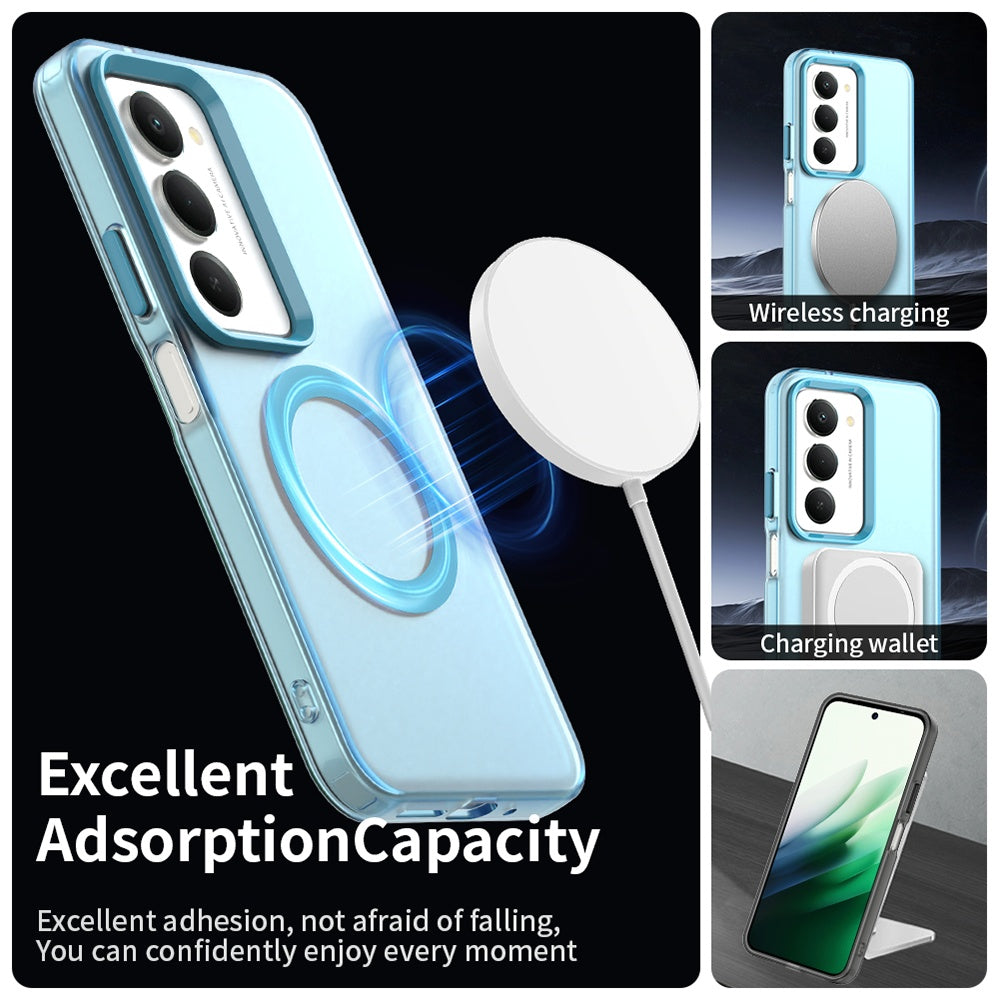 Etui MagSafe dla Xiaomi Redmi 15 5G / 15 4G, Techsuit, CandyCase, Niebieskie