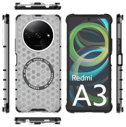 Etui MagSafe do Xiaomi Redmi A3x / A3, Techsuit, HoneyComb Shield, Białe