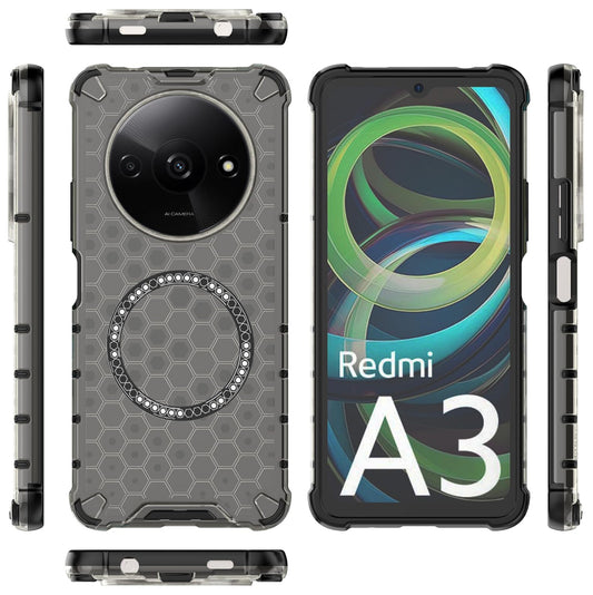 Etui MagSafe do Xiaomi Redmi A3x / A3, Techsuit, HoneyComb Shield, czarne