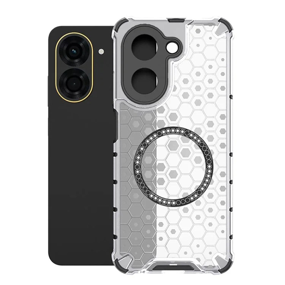 MagSafe Case for Xiaomi Redmi A5 4G (Regional), Techsuit, HoneyComb Shield, White