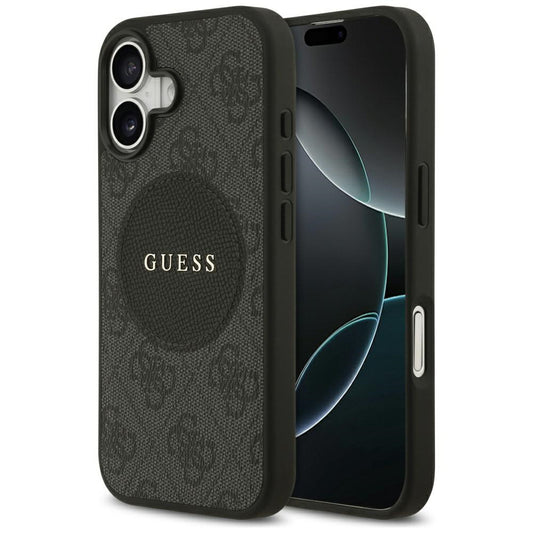 Etui MagSafe dla Apple iPhone 17, Guess, 4G Circle Classic Logo, Czarne